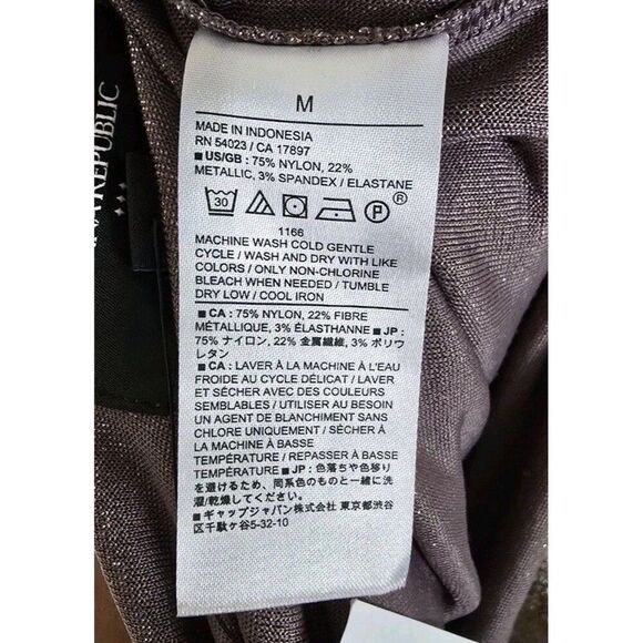 NWT Banana Republic Factory 2024 Off-Shoulder Sparkle Top Gold Size M Feminine - Picture 7 of 9